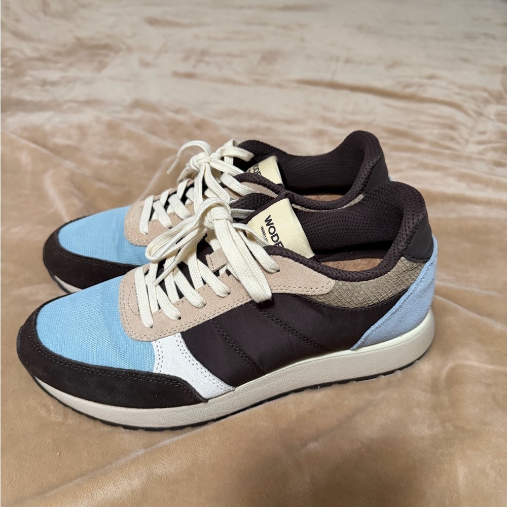 Woden Ronja Blue & Brown Sneakers Airflow Footbed Women’s 39/7.5